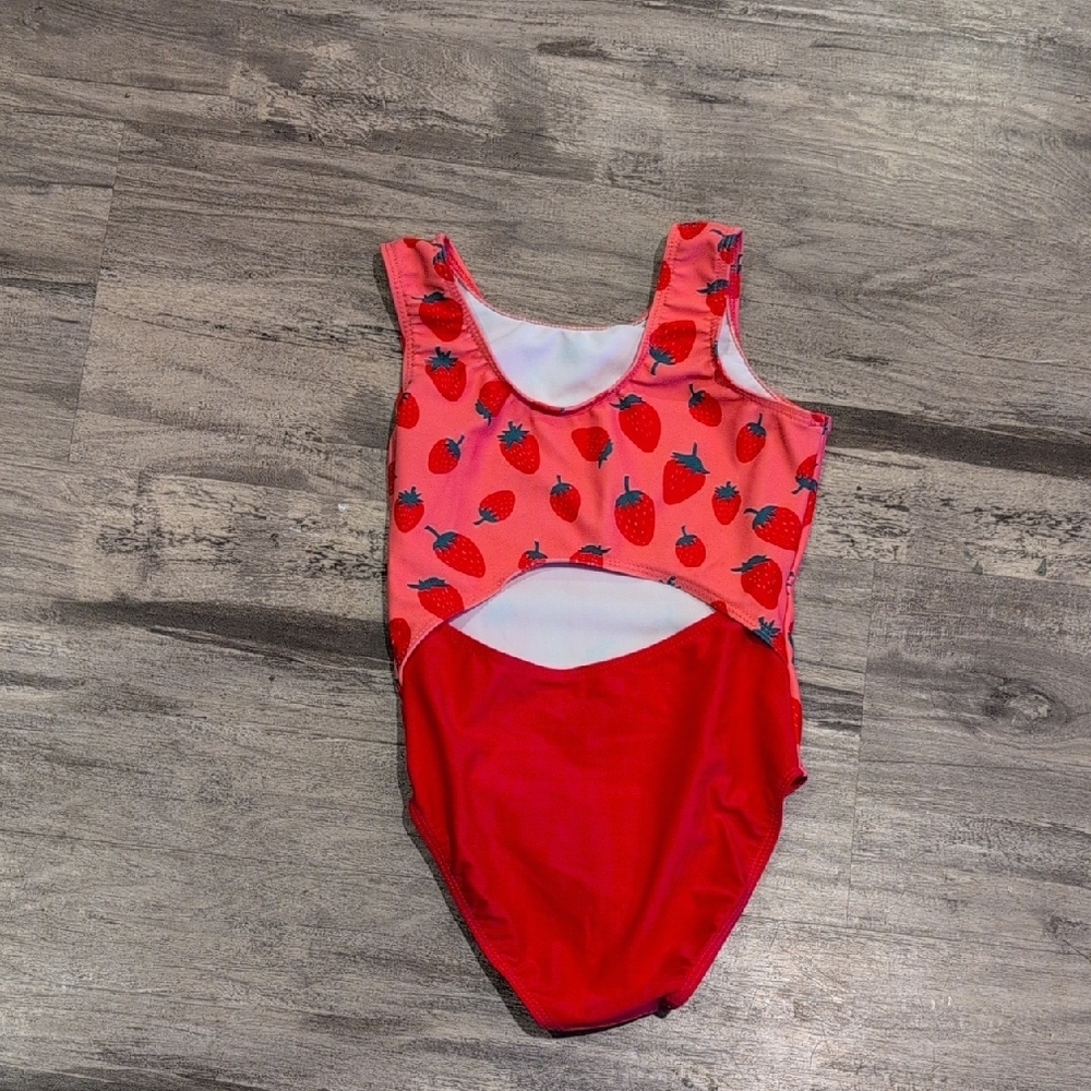 Pink Strawberry Print Swimsuit - Picture 2 of 3